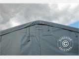 Opslagtent PRO 7x7x3,8m PVC met lichtpaneel, Grijs