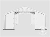 Capannone tenda PRO 7x7x3,8m PVC con pannello centrale, Grigio