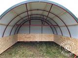 Livestock shelter w/ wooden panels, 5x6x3.23 m, Dark Green