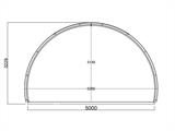 Abri pour bétail avec panneaux de bois, 5x6x3,23m, Vert foncé