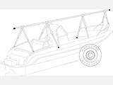 Estrutura de convés para cobertura do barco, NOA, 9m