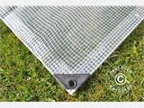 Tarpaulin 10x14 m, Net reinforced PE 200 g/m², Clear