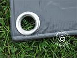 Tarpaulin 4x6 m, PVC 600 g/m², Grey, Flame retardant