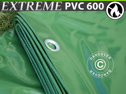 Telo 4x6m, PVC 600g/m² Verde, Ignifugo