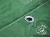 Tarpaulin 6x12 m, PVC 600 g/m², Green, Flame retardant