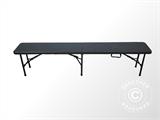Banc pliante 244x30x43cm, Noir (1 pcs) Banc pliante 244x30x43cm, Noir (1 pcs)