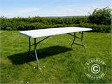 Table pliante 180x74x74cm, gris clair (1 pièce)