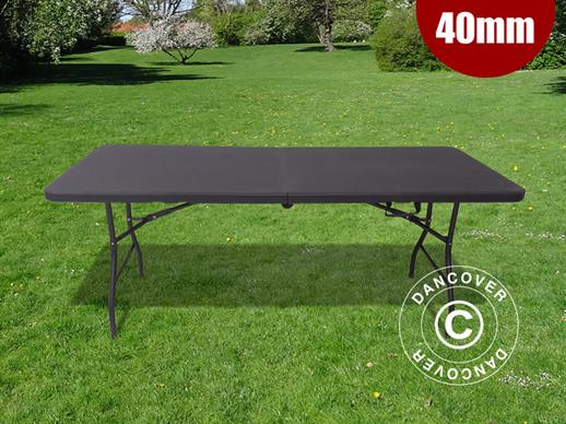 Folding Table 180x74x74 cm, Black (1 pc.)