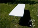 Folding Table 240x76x74 cm, Light Grey (10 pcs.)