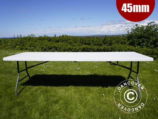 Hopfällbart bord 240x76x74cm, Ljusgrå (1 st.)