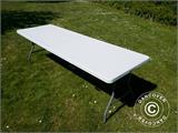 Sammenleggbart bord 240x76x74cm, Lys grå (1 stk.)
