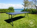 Table pliante 240x76x74cm, Noir (1 pcs)