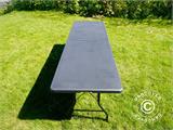 Table pliante 240x76x74cm, Noir (1 pcs)