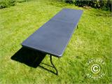 Folding Table 240x76x74 cm, Black (25 pcs.)