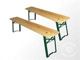 Banco de madera  220x25cm (2 piezas), Madera Clara