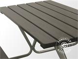 Picnic table, 1.75x1.60 m, Black