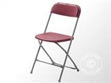 Folding Chair 43x45x80 cm, Bordeaux/Grey, 10 pcs. ONLY 1 SET LEFT