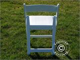 Chaise pliante rembourrée 45x45x80cm, blanche, 24 pièces