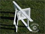 Chaise pliante rembourrée 45x45x80cm, blanche, 24 pièces