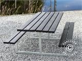 Picnic table, 1.4x1.75x0.75 m, Black. NB! 2nd SORTING ONLY 1 PC. LEFT