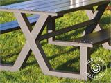Piknika galds, Nekoksne, 1,51x1,76x0,72m, Melns/Antracīts