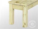 Koka galda un solu komplekts, 0,74x1,2x0,75m, Dabīgs