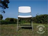 Krzesła składane 48x43x89cm, Jasny szary/Biały, 4 szt.