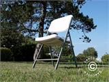 Folding Chair 48x43x89 cm, Light grey/White, 4 pcs.