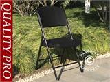 Krzesła składane 48x43x89cm, Czarny, 4 szt.