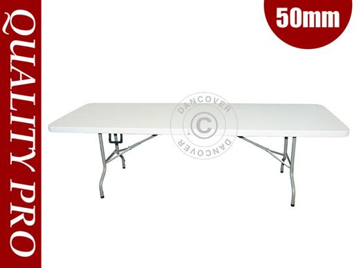 Table pliante, 244x76x74cm, Gris clair (1 pce.)