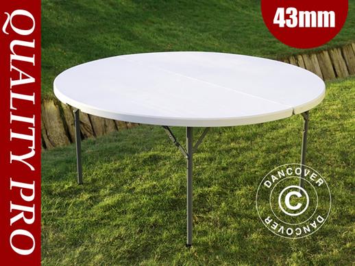 Ümmargune kokkuvolditav laud Ø154cm, Helehall (1 tk.)