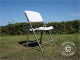 Folding Chair 48x43x89 cm, Light grey/White, 24 pcs.