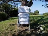 Folding Chair 48x43x89 cm, Light grey/White, 24 pcs.