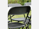 Chaise pliante 44x44x80cm, Noir, 24 pièces