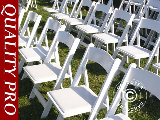 Padded Folding Chairs 44x46x77 cm, White, 4 pcs.