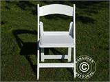 Chaise pliante 44x46x77cm, Blanc, 8 pièces