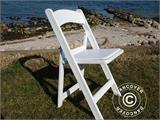 Padded Folding Chairs 44x46x77 cm, White, 24 pcs