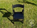 Chaise pliante, Noir, 44x46x77cm, 4 pièces