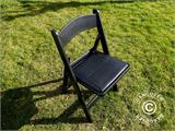 Padded Folding Chairs, Black, 44x46x77 cm, 4 pcs.