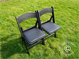 Padded Folding Chairs Black 44x46x77 cm, 8 pcs.