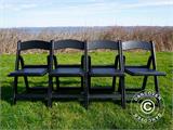 Padded Folding Chairs, Black, 44x46x77 cm, 24 pcs.