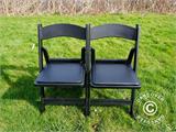 Krzesła składane Czarny 44x46x77cm, 24 szt.