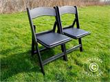 Padded Folding Chairs, Black, 44x46x77 cm, 24 pcs.