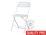Cadeiras desdobráveis 44x44x80cm, Branco, 24 unid.