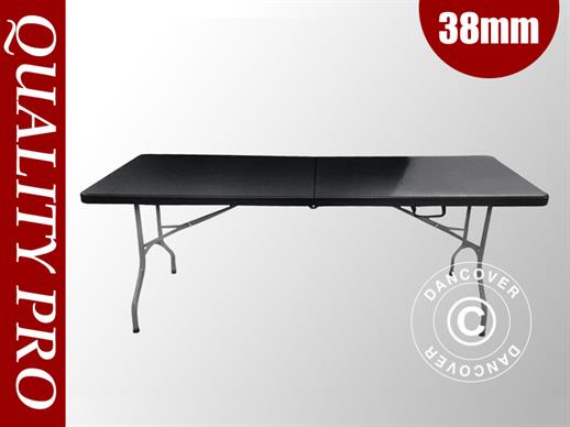 Table pliante 182x74x74cm, Noir (1 pcs)