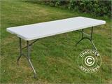 Table pliante 182x74x74cm, Gris clair (1 pce) Table pliante 182x74x74cm, Gris clair (1 pce) - 4