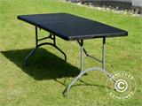 Table pliante 182x74x74cm, Noir (1 pce)