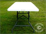Table pliante 242x74x74cm, Gris clair (10 pcs)