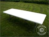 Table pliante 242x74x74cm, gris clair (1 pce)