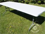 Table pliante PRO 242x76x74cm, Gris clair (1 pce) Table pliante PRO 242x76x74cm, Gris clair (1 pce) - 2